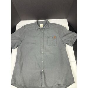 Solaris‎ Outdoors Short Sleeve Button Down Shirt Gray Size Large